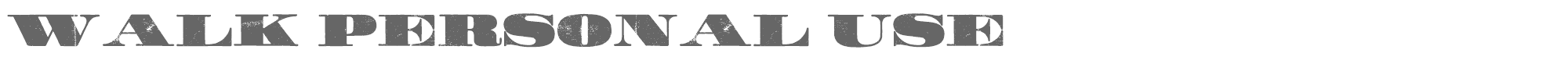 Sample characters Walk Font